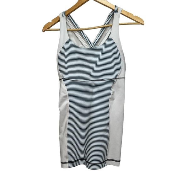Lululemon Blue & White Striped Tank Top - Picture 1 of 7